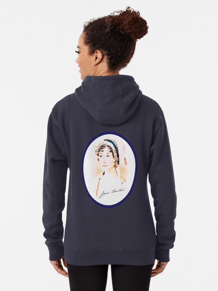 Alternate view of Portrait of a Lady Writer - Jane Austen Pullover Hoodie