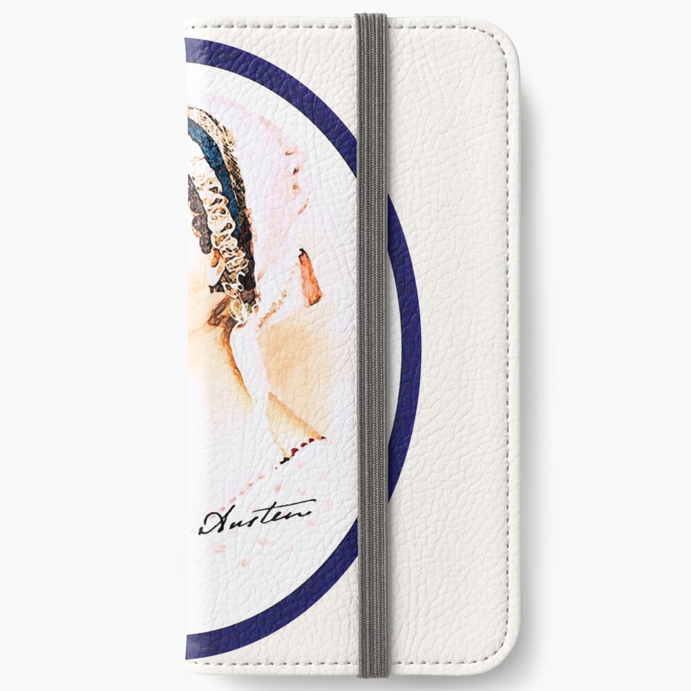 Portrait of a Lady Writer - Jane Austen iPhone Wallet