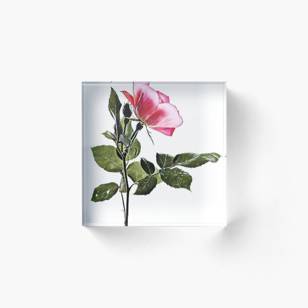 Rosey Acrylic Block