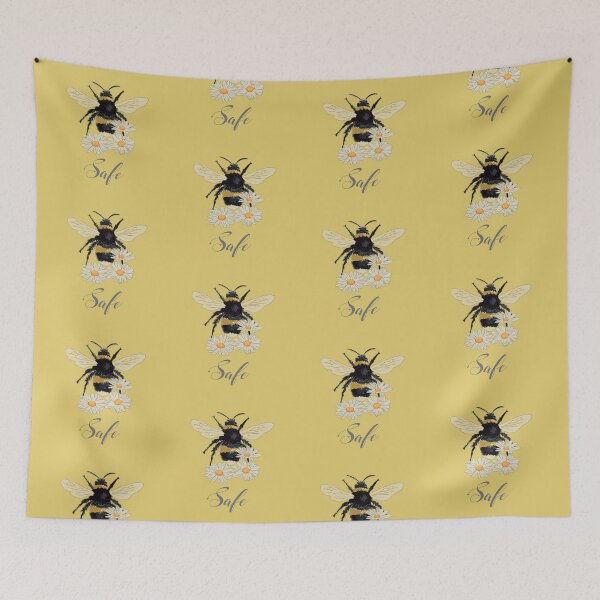 Item preview, Bee Safe, Bee & Flowers  designed and sold by Leatextileart.