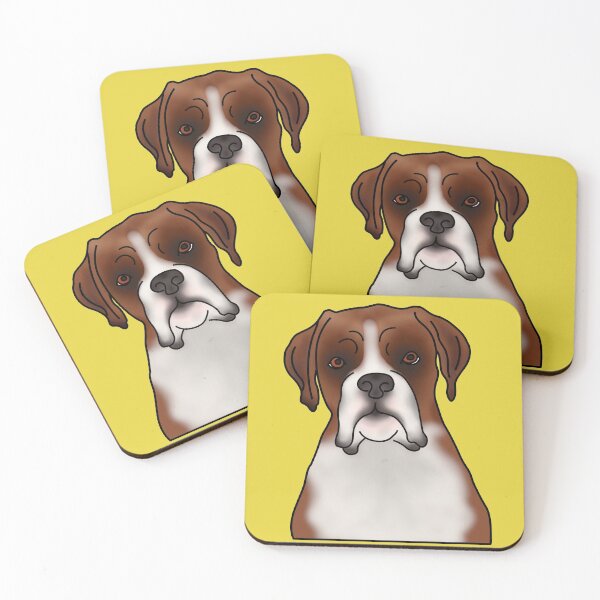 Item preview, Boxer Dog Portrait - Yellow designed and sold by JadeMadeThis.