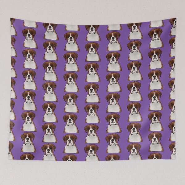 Item preview, Boxer Dog Portrait - Pattern - Purple designed and sold by JadeMadeThis.