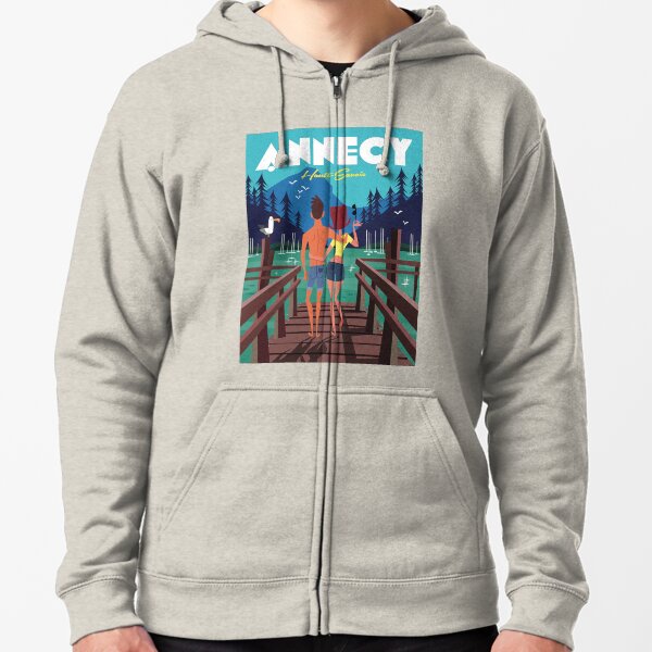 Annecy poster Zipped Hoodie
