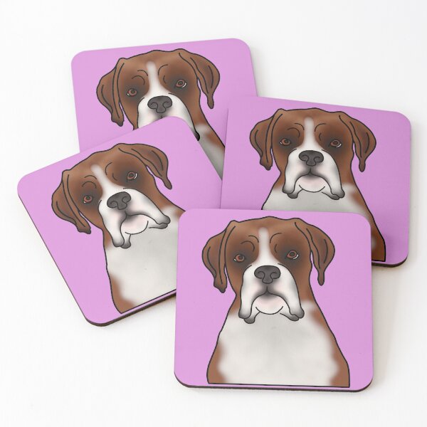 Item preview, Boxer Dog Portrait - Pink designed and sold by JadeMadeThis.