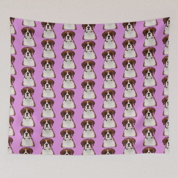 Item preview, Boxer Dog Portrait - Pattern - Pink designed and sold by JadeMadeThis.