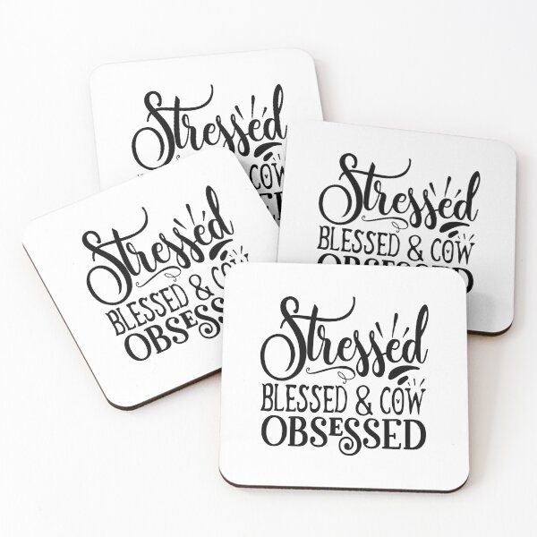 Item preview, Stressed Blessed & Cow Obsessed: A Funny quote shirt.   designed and sold by fajali master.