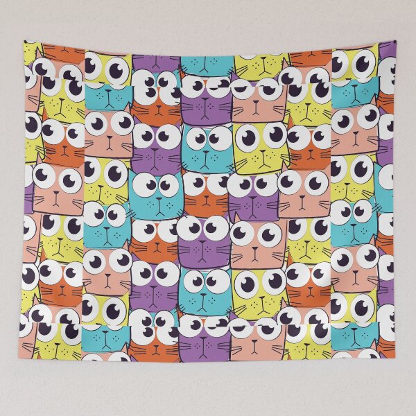 Item preview, Funny Cute cats colorful designed and sold by TopDesignArt.