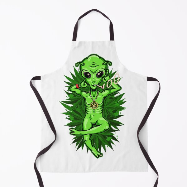 Item preview, Alien with Jamb Chilling on the Cannabis Field. Alien Smoking Weed Poster. Vector Illustration. designed and sold by Moloko88.