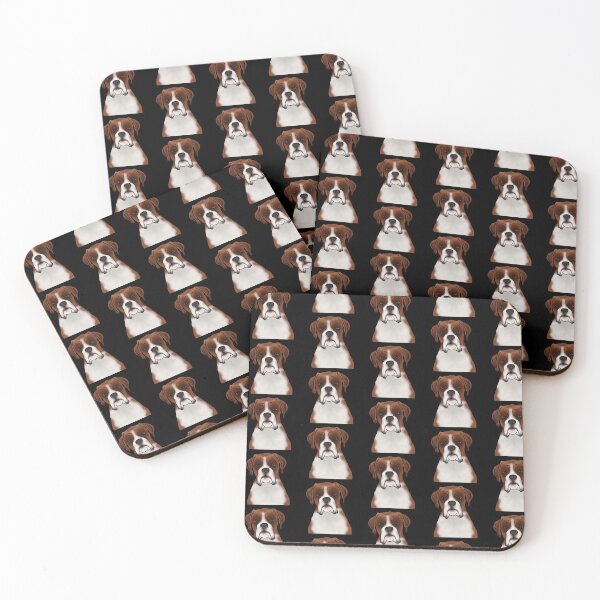 Item preview, Boxer Dog Portrait - Pattern - Black designed and sold by JadeMadeThis.
