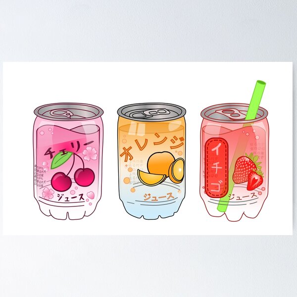 kawaii crystal juice bottle Poster for Sale by Science-nerd