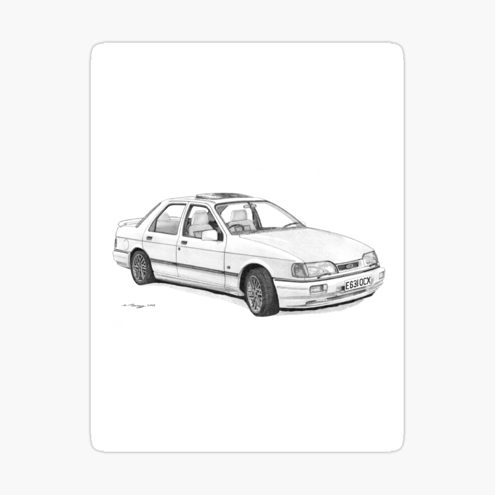 FORD Sierra Sapphire Rs Cosworth-FINE ART PRINT-A4