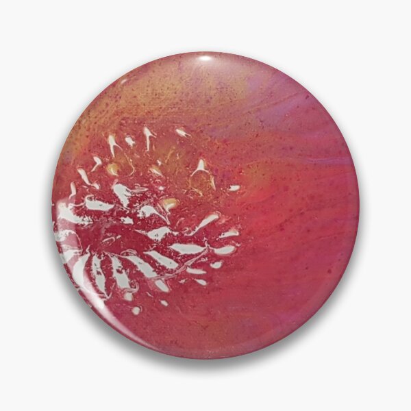 Item preview, A Pink, White and Gold Abstract Flower, fluid art acrylic pour painting designed and sold by lisasartdesigns.