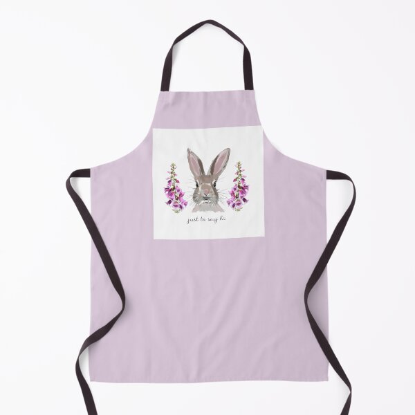 Item preview, Just to say hi, hare with foxgloves designed and sold by Leatextileart.