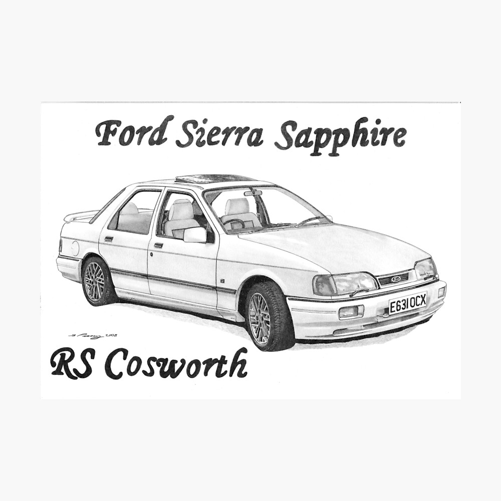 FORD SIERRA RS COSWORTH 4X4 SAPPHIRE RETRO POSTER PRINT CLASSIC 90's ADVERT A3! FORD SIERRA RS COSWORTH 4X4 SAPPHIRE RETRO POSTER PRINT CLASSIC 90's ADVERT A3!