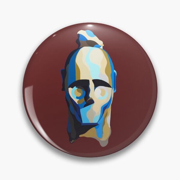 Item preview, Gigante di monteprama geometric head illustration by stegoworldart designed and sold by Stegoworldart.