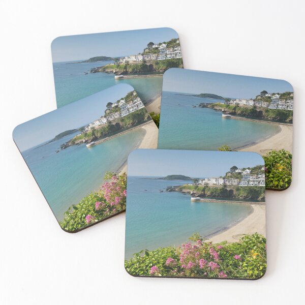 Item preview, Looe Beach Cornwall England With Pink Flowers designed and sold by acceleratorhams.