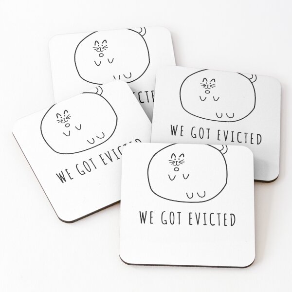 Item preview, We Got Evicted Shocked Cat designed and sold by VibeCraze Designs.