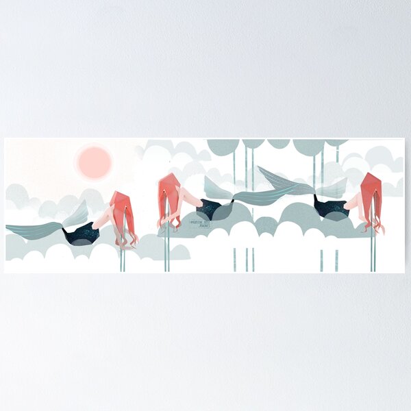 Item preview, Crying mermaids on clouds  designed and sold by kaylenerose.
