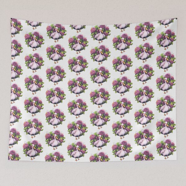 Item preview, Cute Duck in Violet Flowers hydrangea Markers with colorpens designed and sold by InessArt.