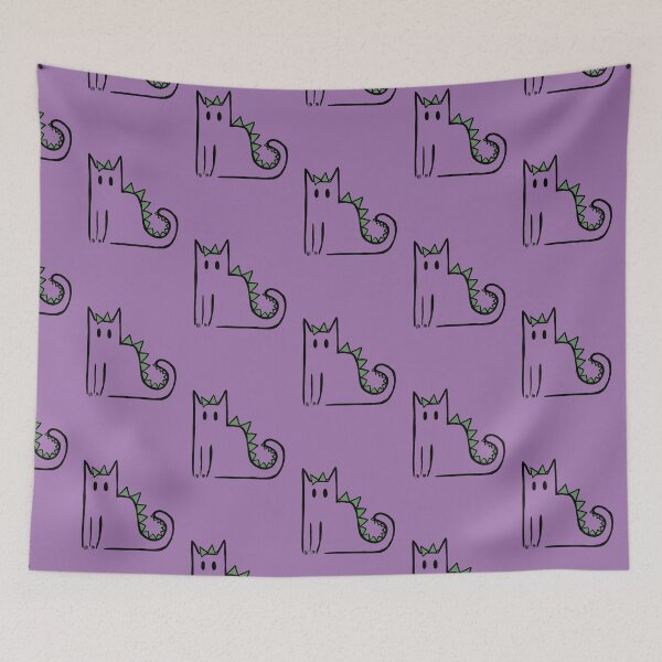Item preview, Doodle Cat Dino designed and sold by molliebriant.