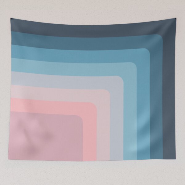 Item preview, Curve Corner Stripe Simple Blue to Pink Gradient designed and sold by carwalker13.