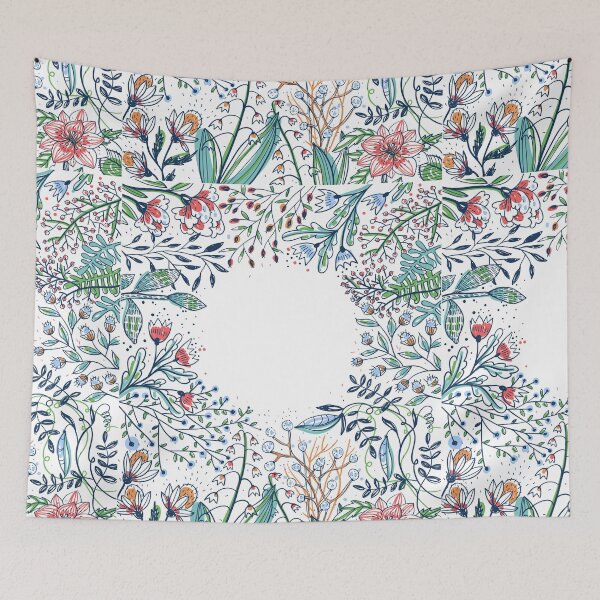 Item preview, Floral border stickers, Floral border mask, Floral t-shirts, Facemask for Kids, Face motif Mask, designed and sold by quixoticmonkey.