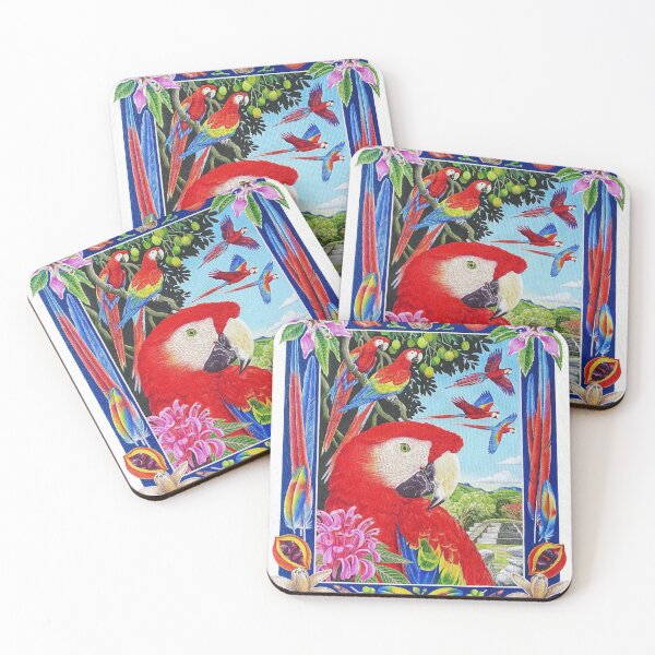 Item preview, Scarlet Macaws of Copan, Julia Page designed and sold by Macaw Recovery Network.