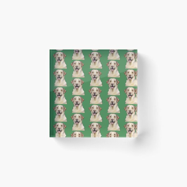 Item preview, Labrador Retriever Dog Portrait - Pattern - Green designed and sold by JadeMadeThis.