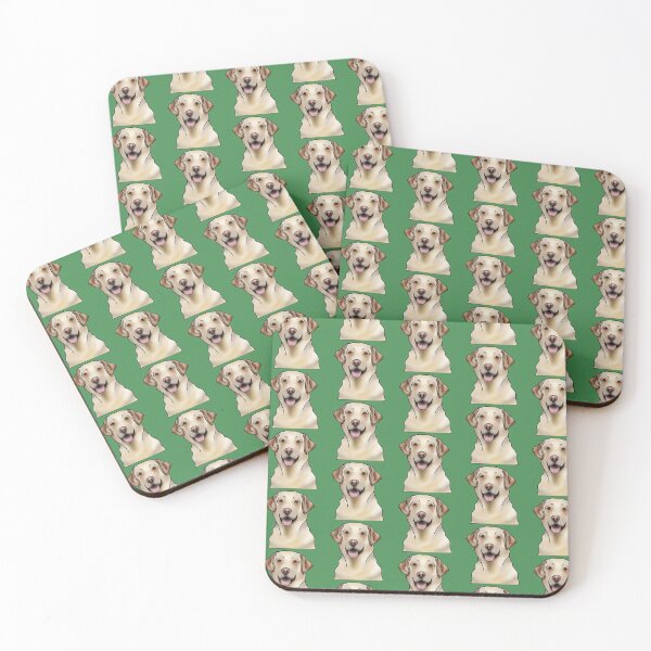 Item preview, Labrador Retriever Dog Portrait - Pattern - Green designed and sold by JadeMadeThis.