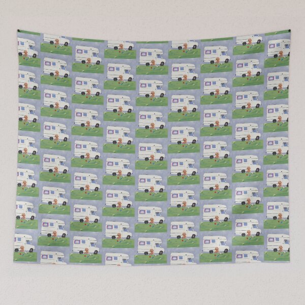 Item preview, # RV /Motor home with puppy designed and sold by Leatextileart.