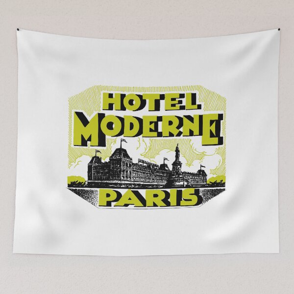 Item preview, HOTEL MODERNE, PARIS designed and sold by ThrowbackAds.