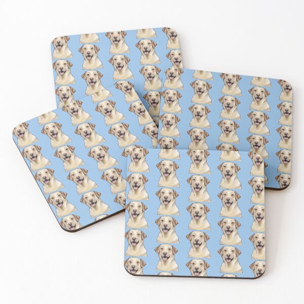 Item preview, Labrador Retriever Dog Portrait - Pattern - Blue designed and sold by JadeMadeThis.