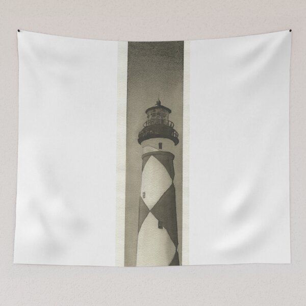 Item preview, Cape Lookout lighthouse on the  Outer Banks, North Carolina.  Watercolor painting designed and sold by rfoxphoto.