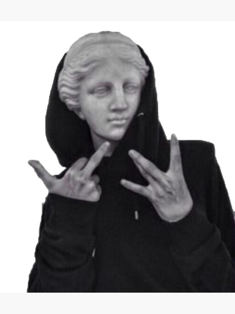 "Greek statue hoodie gang signs" Sticker for Sale by SadBoyBoutique