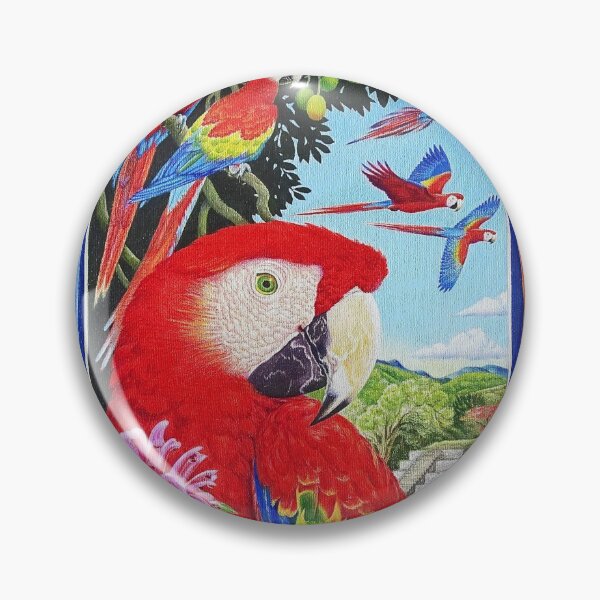 Item preview, Scarlet Macaws of Copan, Julia Page designed and sold by Macaw Recovery Network.