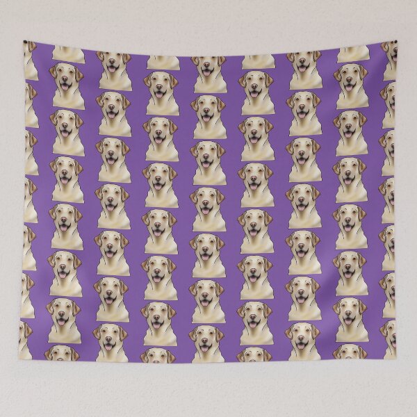 Item preview, Labrador Retriever Dog Portrait - Pattern - Purple designed and sold by JadeMadeThis.