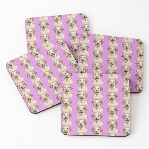 Item preview, Labrador Retriever Dog Portrait - Pattern - Pink designed and sold by JadeMadeThis.