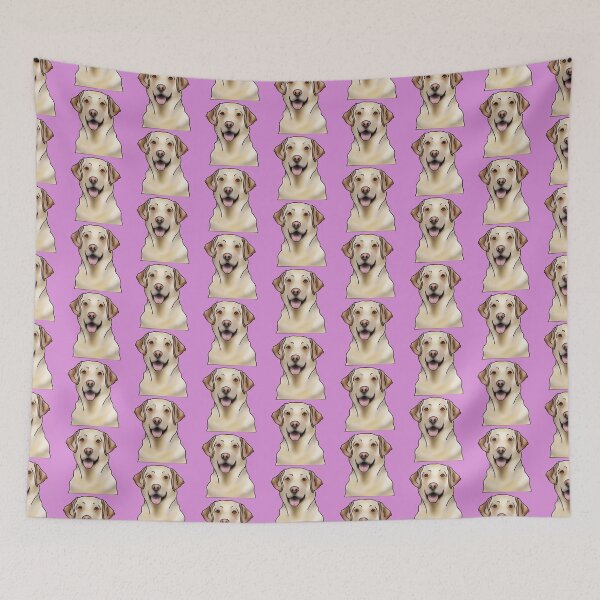 Item preview, Labrador Retriever Dog Portrait - Pattern - Pink designed and sold by JadeMadeThis.
