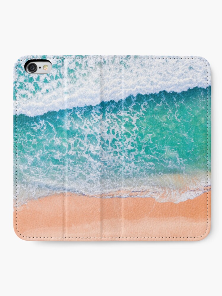 Alternate view of Green waves iPhone Wallet