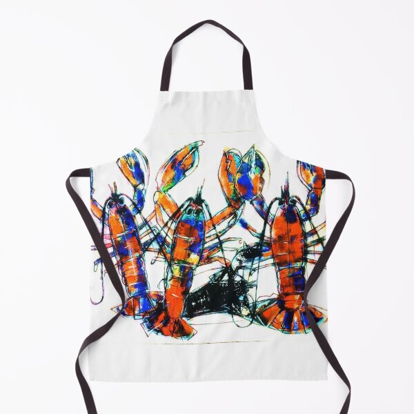 Item preview, Lobster Pop Art Urban Seafood Mr. Krabs Modern Art Orange Blue Crayfish Funky designed and sold by ExquisiteShots.