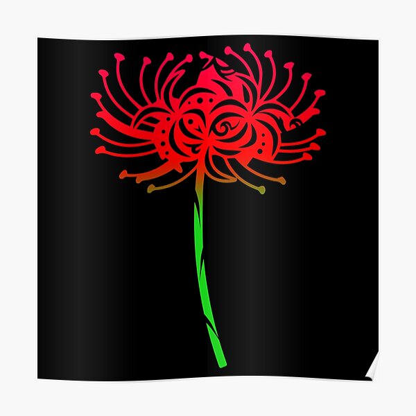 Lycoris Radiata Poster By Doodlebeare Redbubble