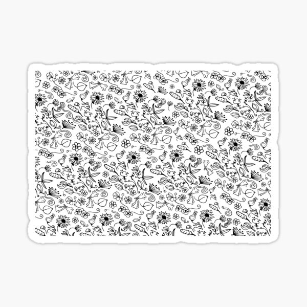 Hand-drawn Flower Pattern I - Jaime Jacob Sticker