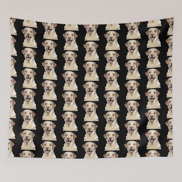 Item preview, Labrador Retriever Dog Portrait - Pattern - Black designed and sold by JadeMadeThis.