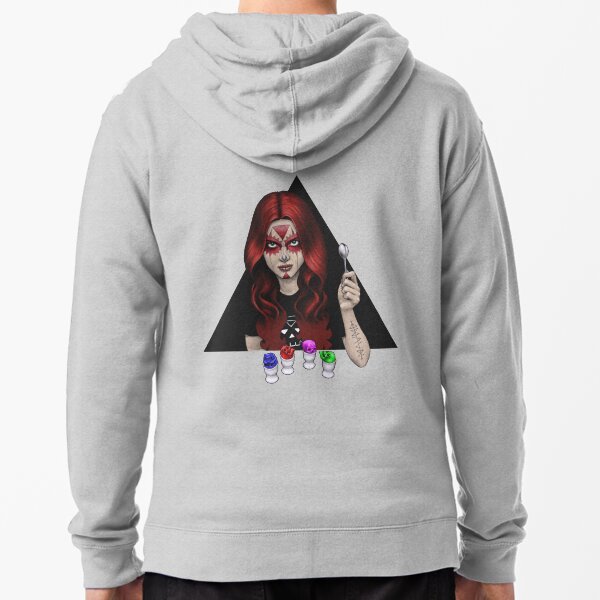 deth fuel: egg hed (dark series) Zipped Hoodie