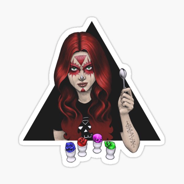 deth fuel: egg hed (dark series) Sticker