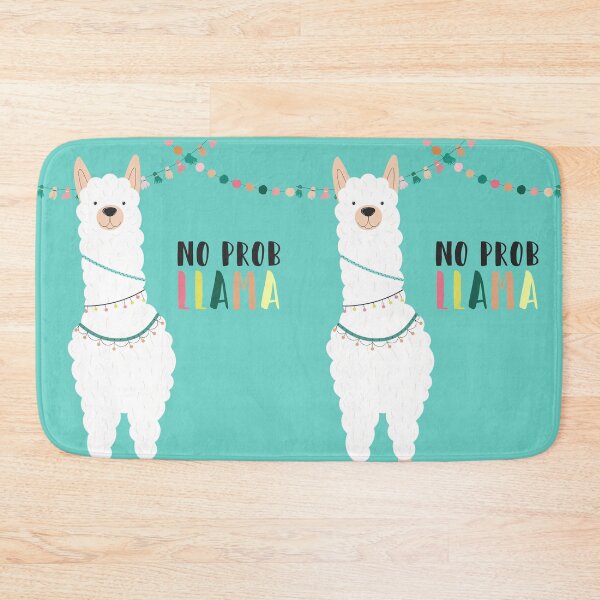 Item preview, No Prob Llama Turquoise designed and sold by 3bythelake.