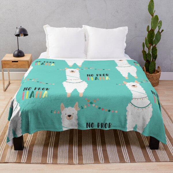 Item preview, No Prob Llama Turquoise designed and sold by 3bythelake.