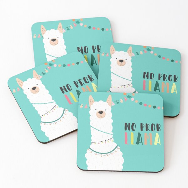 Item preview, No Prob Llama Turquoise designed and sold by 3bythelake.