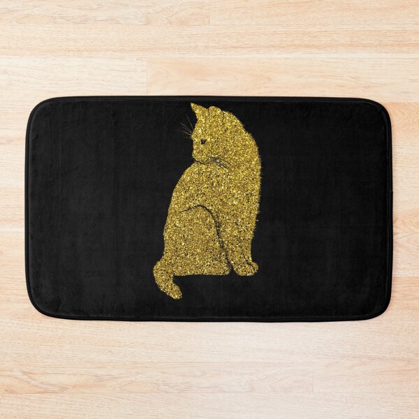 Item preview, cat gold sparkle designed and sold by Mirnamar.
