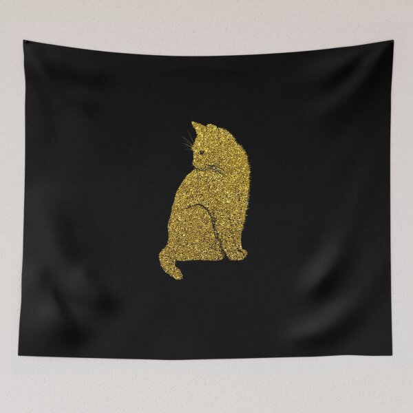 Item preview, cat gold sparkle designed and sold by Mirnamar.